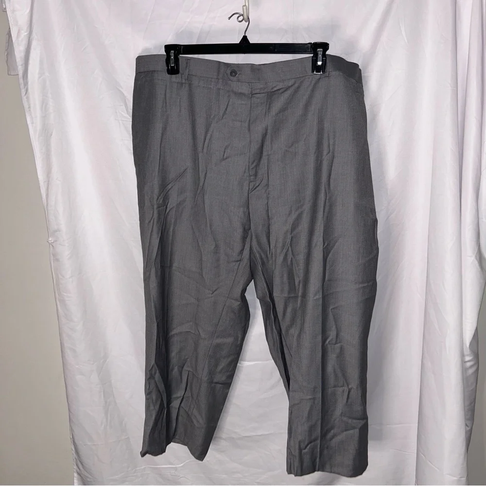 Giorgio Fiorelli Suit Pants Grey 60/55 Slacks Flat Front Dress Pants No Pleats